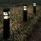 Nature Spring Set of 8 Solar Path Bollard Lights, 15.4" Outdoor Stake Lighting for Garden, Landscape, Patio (Black) 845515EUR - alternate 1